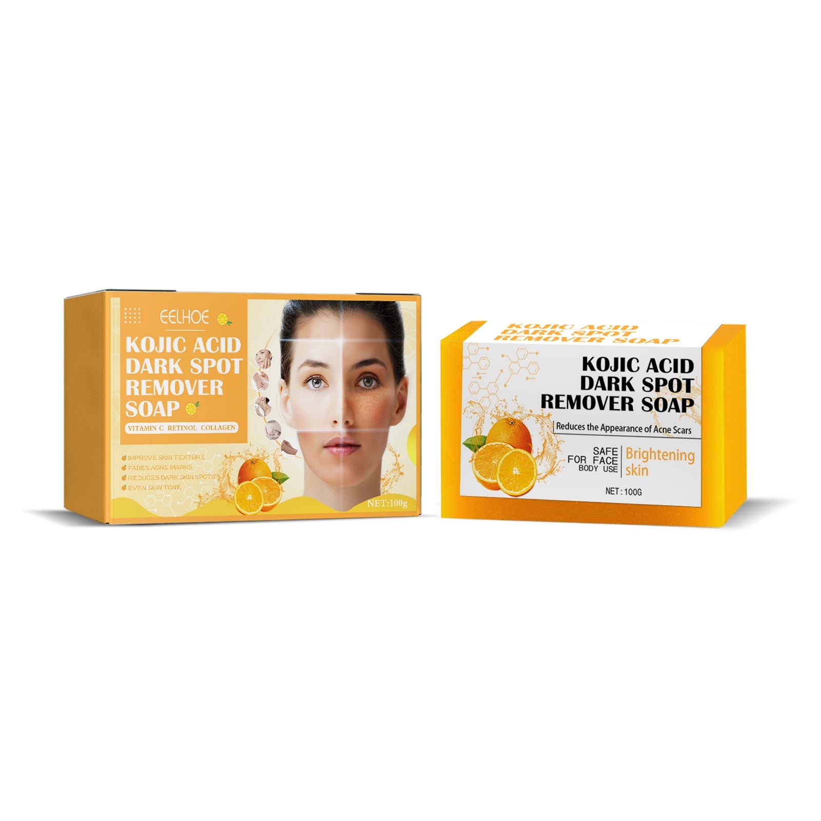 Kojic Acid Soap Cleanser Cleansing Soap Dilute Cleansing Cleanser Pore-Clearing Exfoliating Skincare Soap