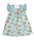 Smores Milk Silk Flutter Dress