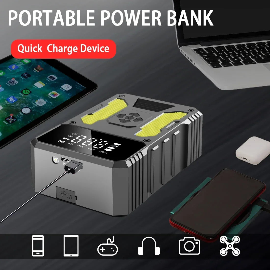 12V Lithium  Booster Jump Starter and Air Compressor
