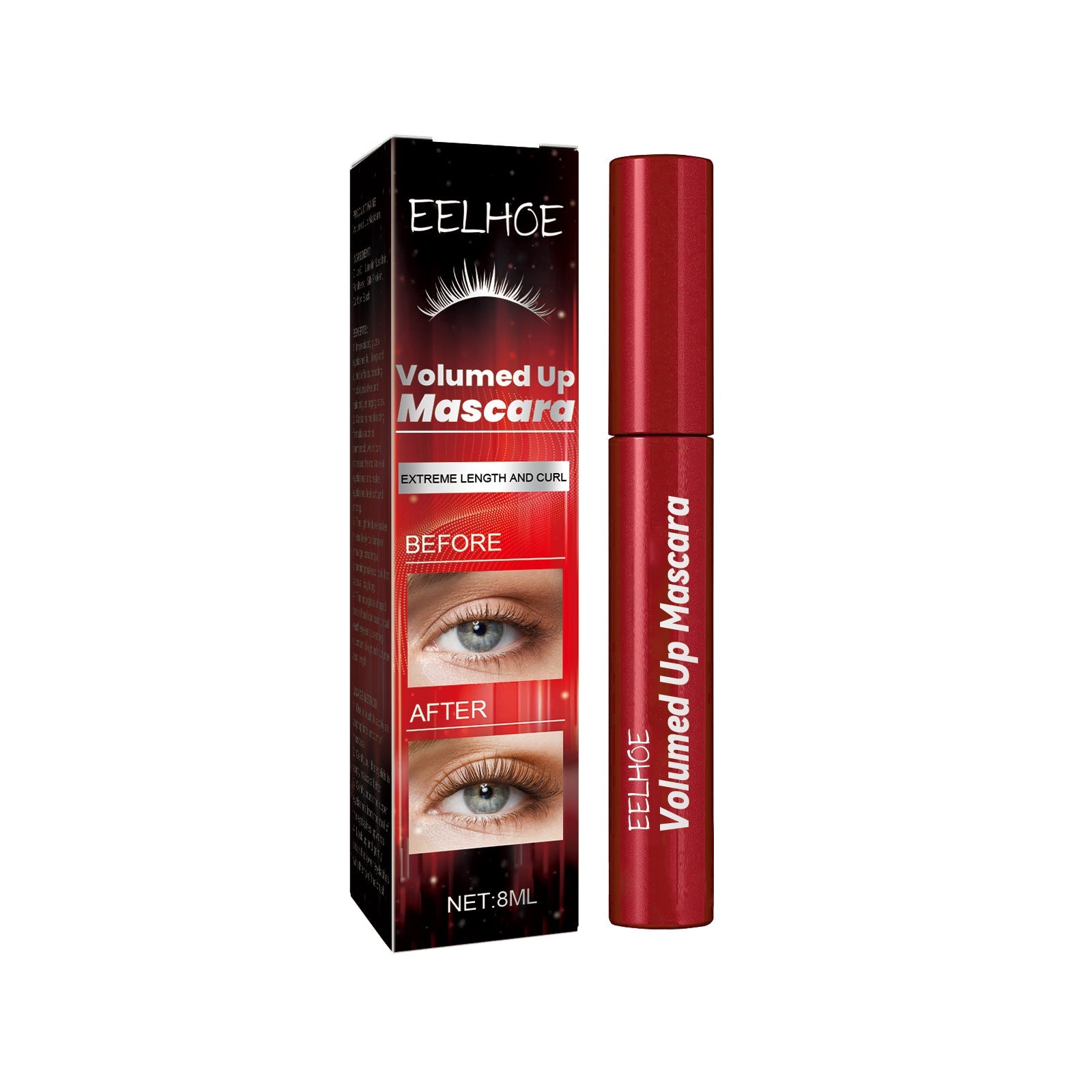 Volumed Up Mascara, Moisturizing Eyelashes Long And Curly Black Beautiful Natural Makeup Hold Mascara