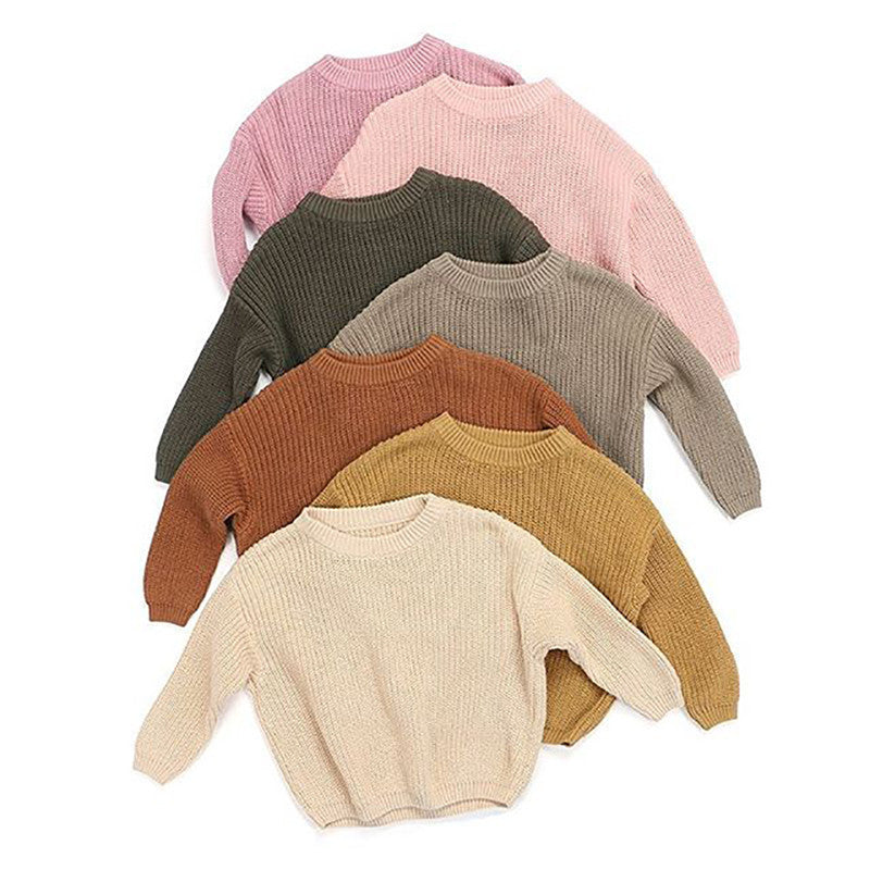 Solid Csul Sweter Sloucy Soft Wool Itted