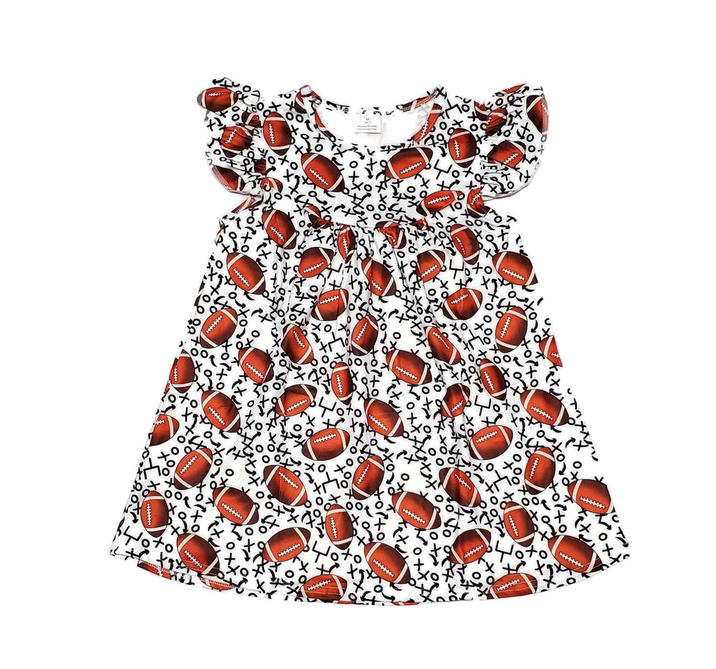 Touchdown Milk Silk Flutter Dress