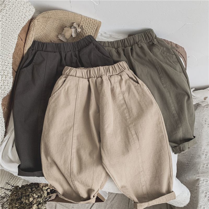 Children's Line-pressing Casual Pants Boys And Girls Baby Pants Spring And Autumn Clothing