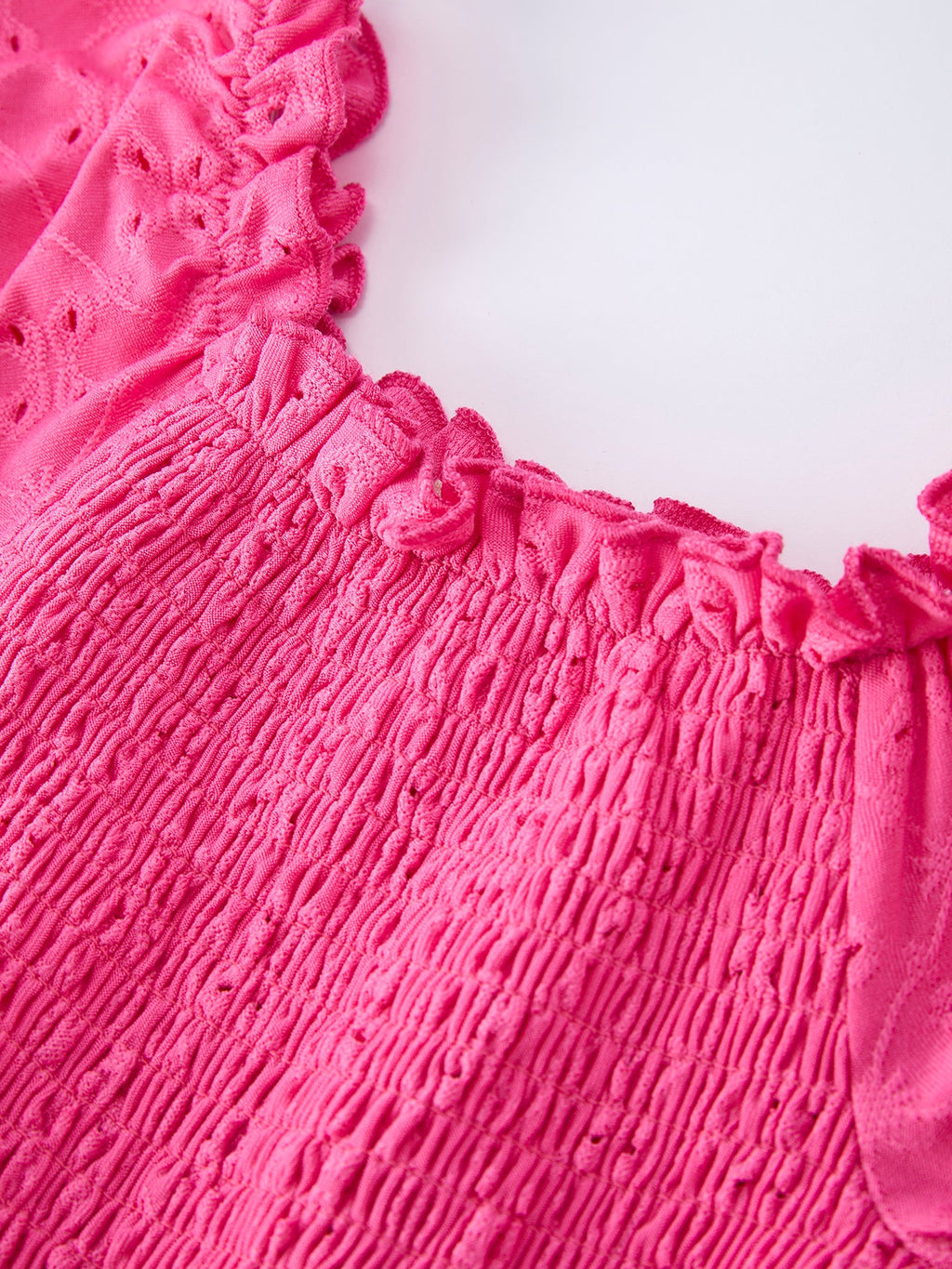 Spring Hot Pink Short-sleeved Girls Jumpsuit