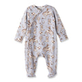 Wild Wrangler/Blue Western Baby Boy Bamboo Zipper Romper