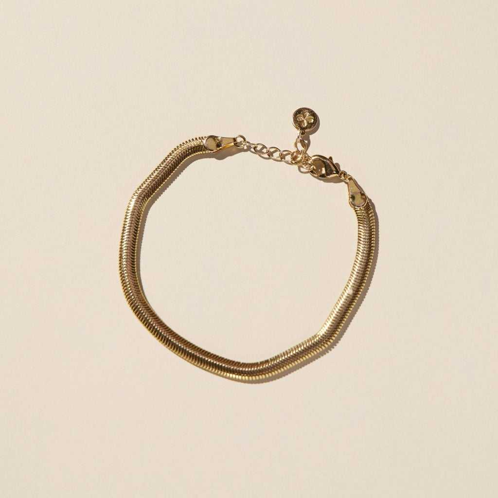Gold Herringbone Bracelet