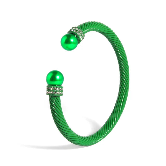 New Fancy Pearl Women's Bracelet Fashion Stainless Steel Non-fading Bracelet Personality Simple Hand Jewelry Accessories