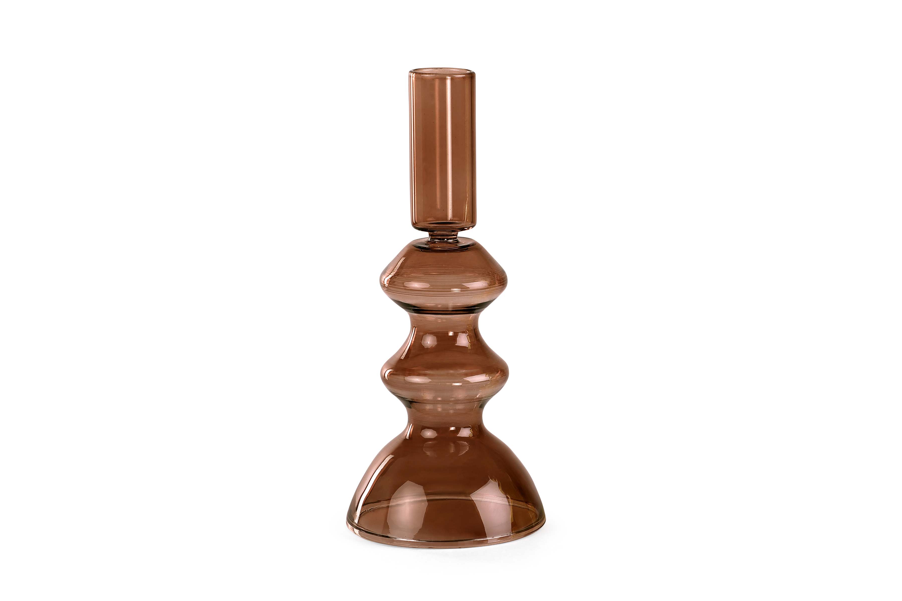 Retro Glass Candle Stick Holder