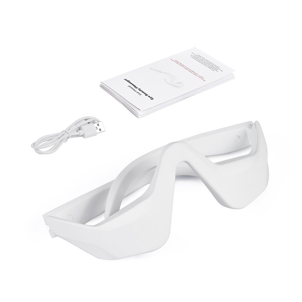 Microcurrent Massaging Eye Beauty Device with EMS and Red Light for Eye Massage and Dark Circle Reduction