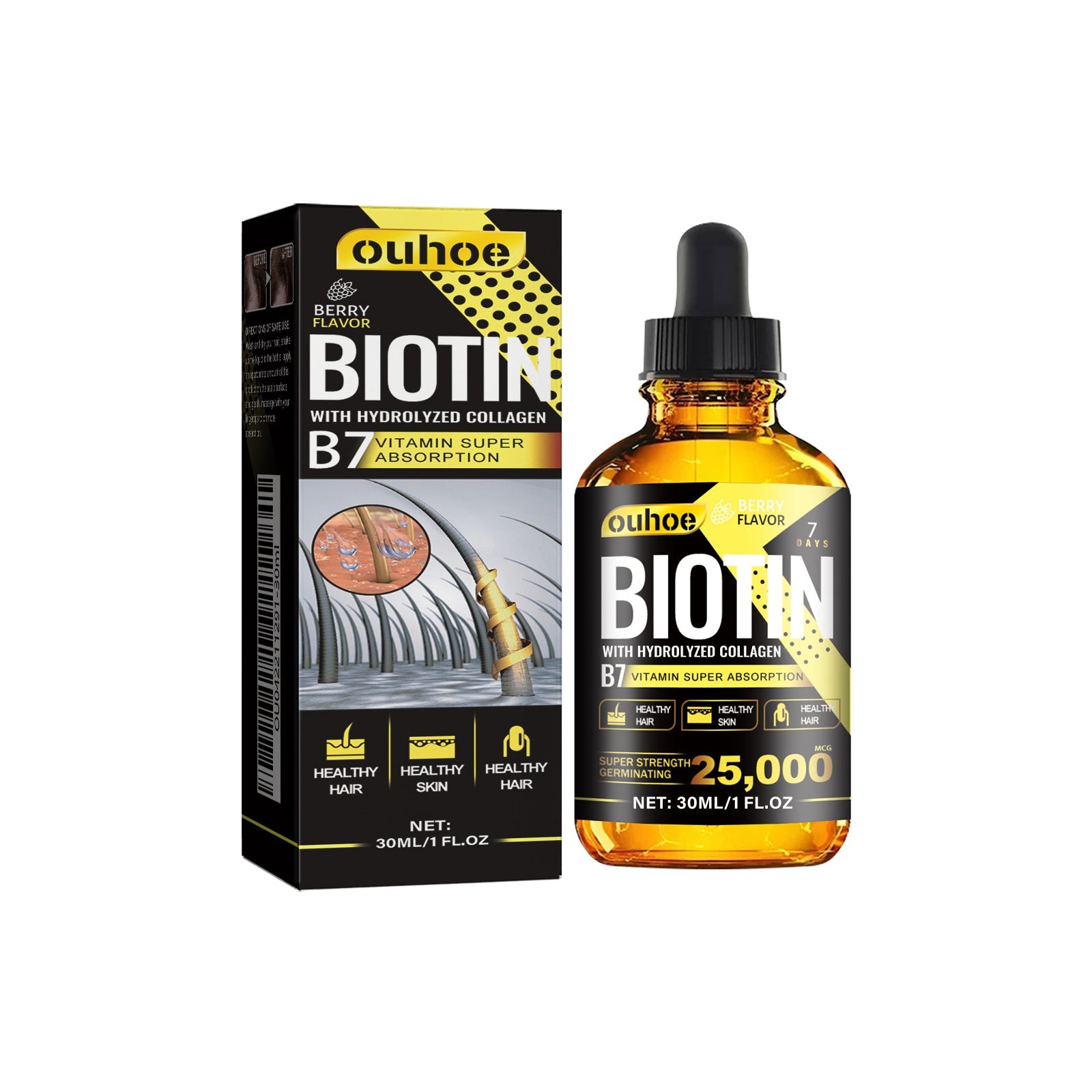 Collagen B7 Vitamin Hair Care Essential Oil Nourishes Hair Gently And Softens Hair