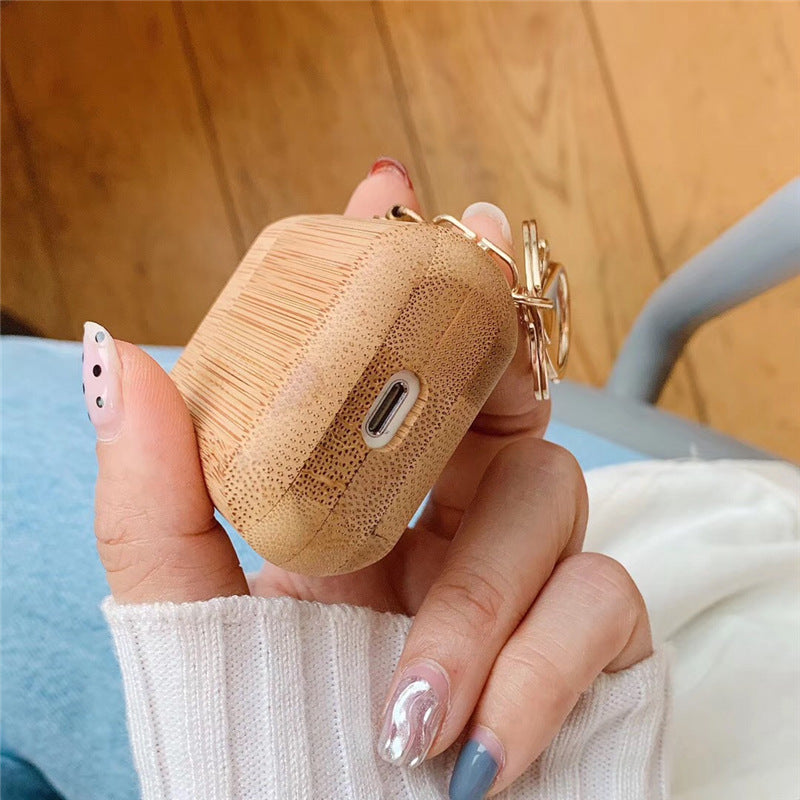 Wood grain earphone cover