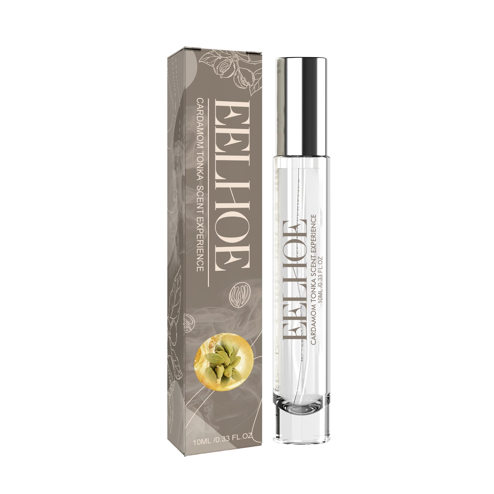 Cardamom Tonka Scent Experience Perfume, Natural Fragrance Light Elegant Lasting Fragrance Mild Portable Date Atmosphere Perfume