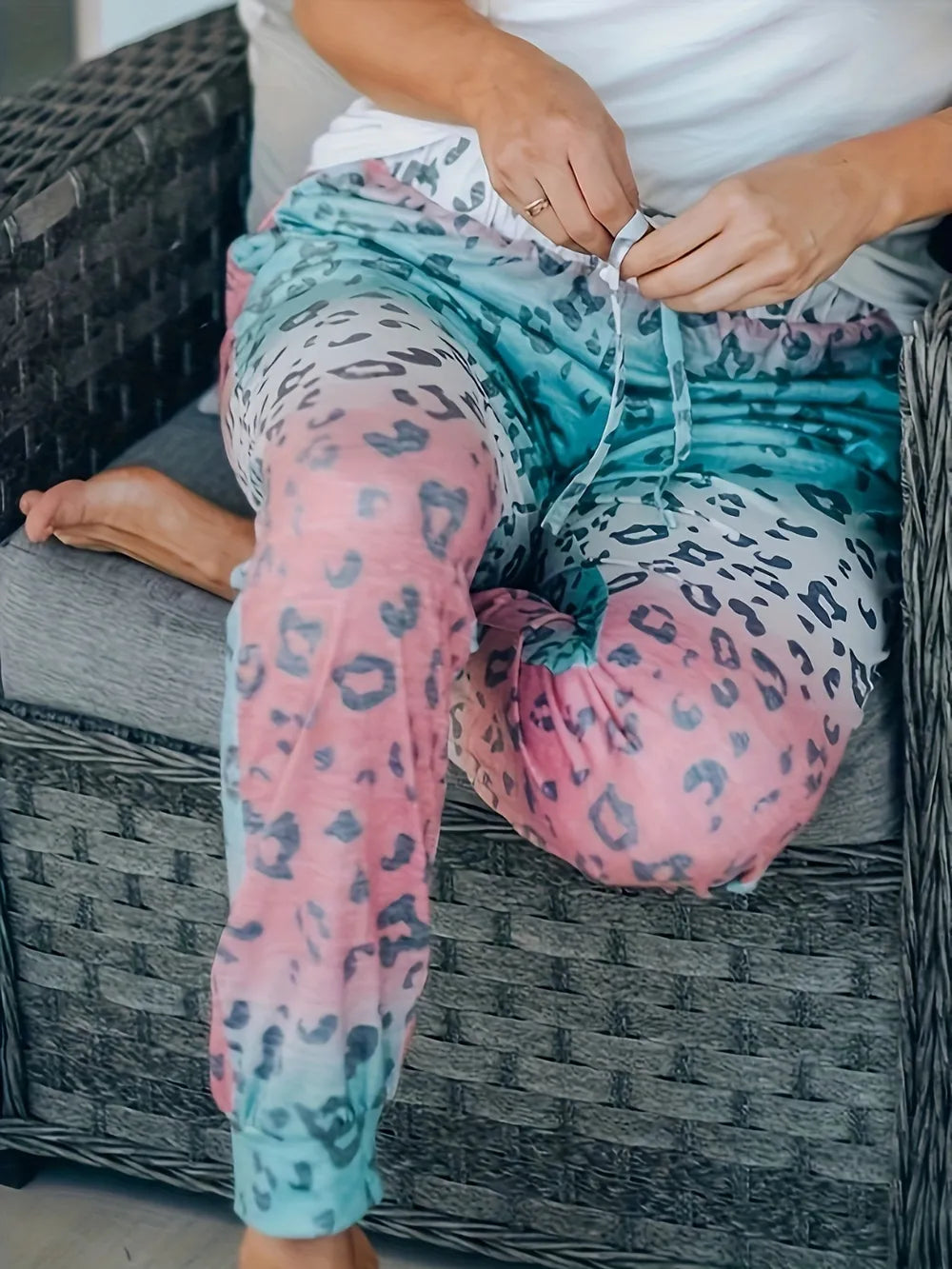 Women's autumn fashion new leopard print leggings loose fit