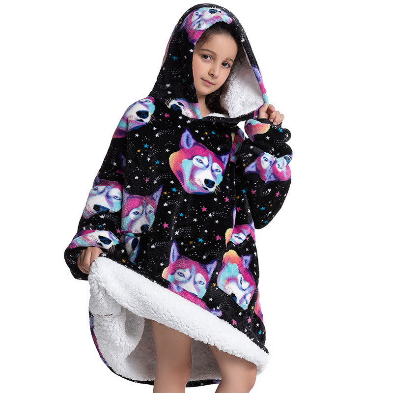 Composite Children's Flannel Lambswool Home Pajamas