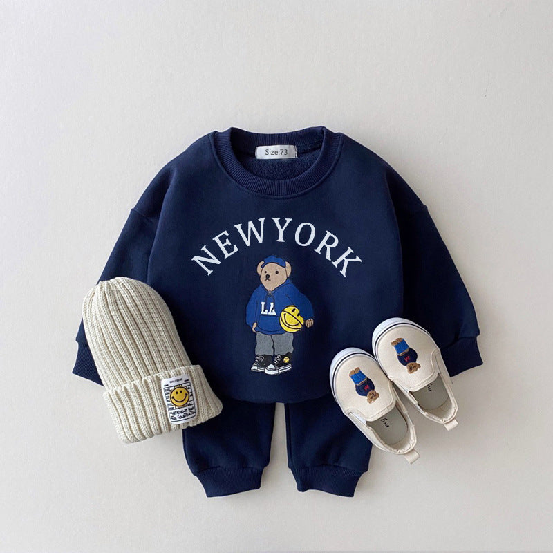 Cartoon Casual Loose Sports Suit