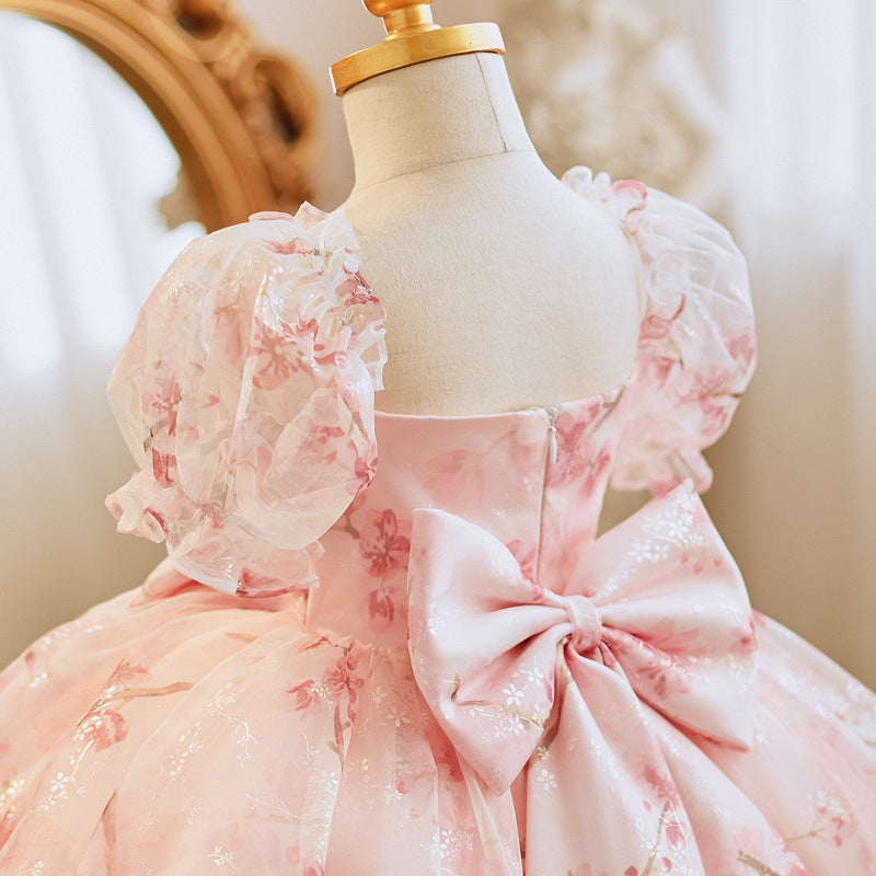 Bride Fellow Kids Wedding Birthday Party Sweet Evening Dress