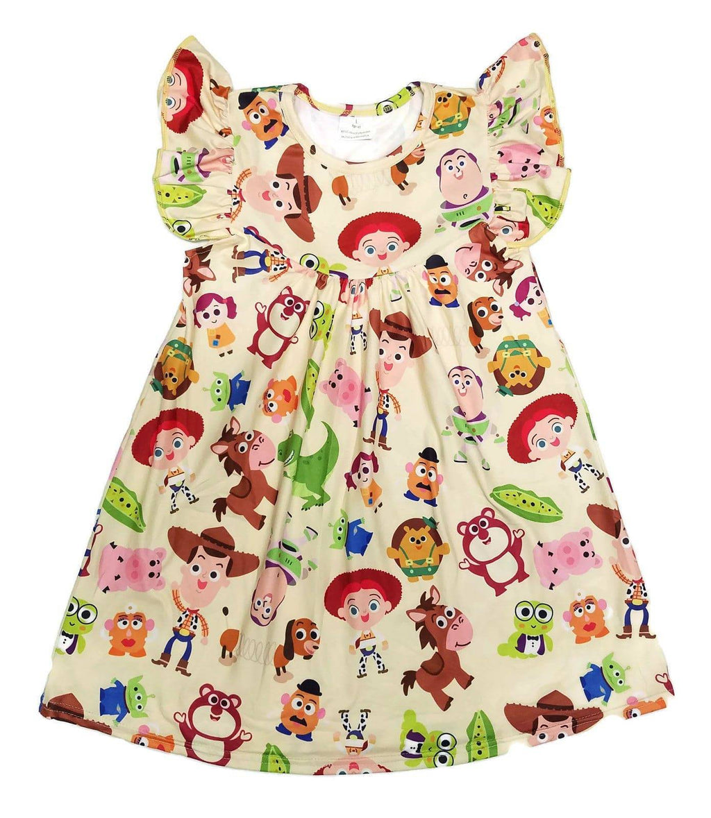Friend In Me Flutter Milk Silk Dress