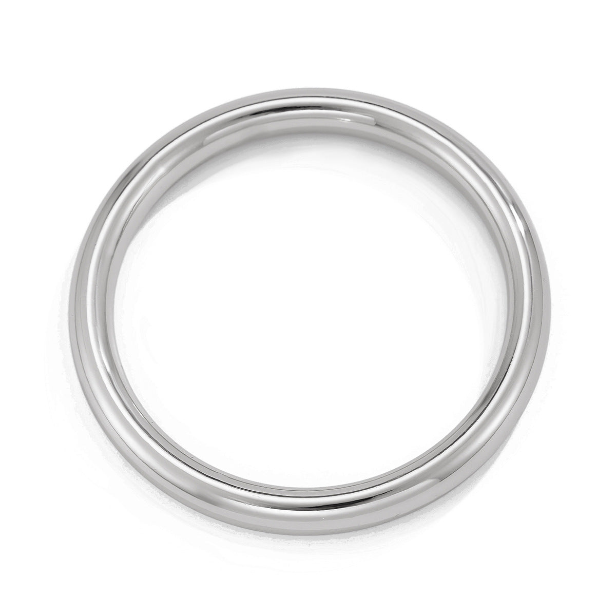 Design sense: Geometric square smooth circular ring bracelet, niche hollow alloy bracelet