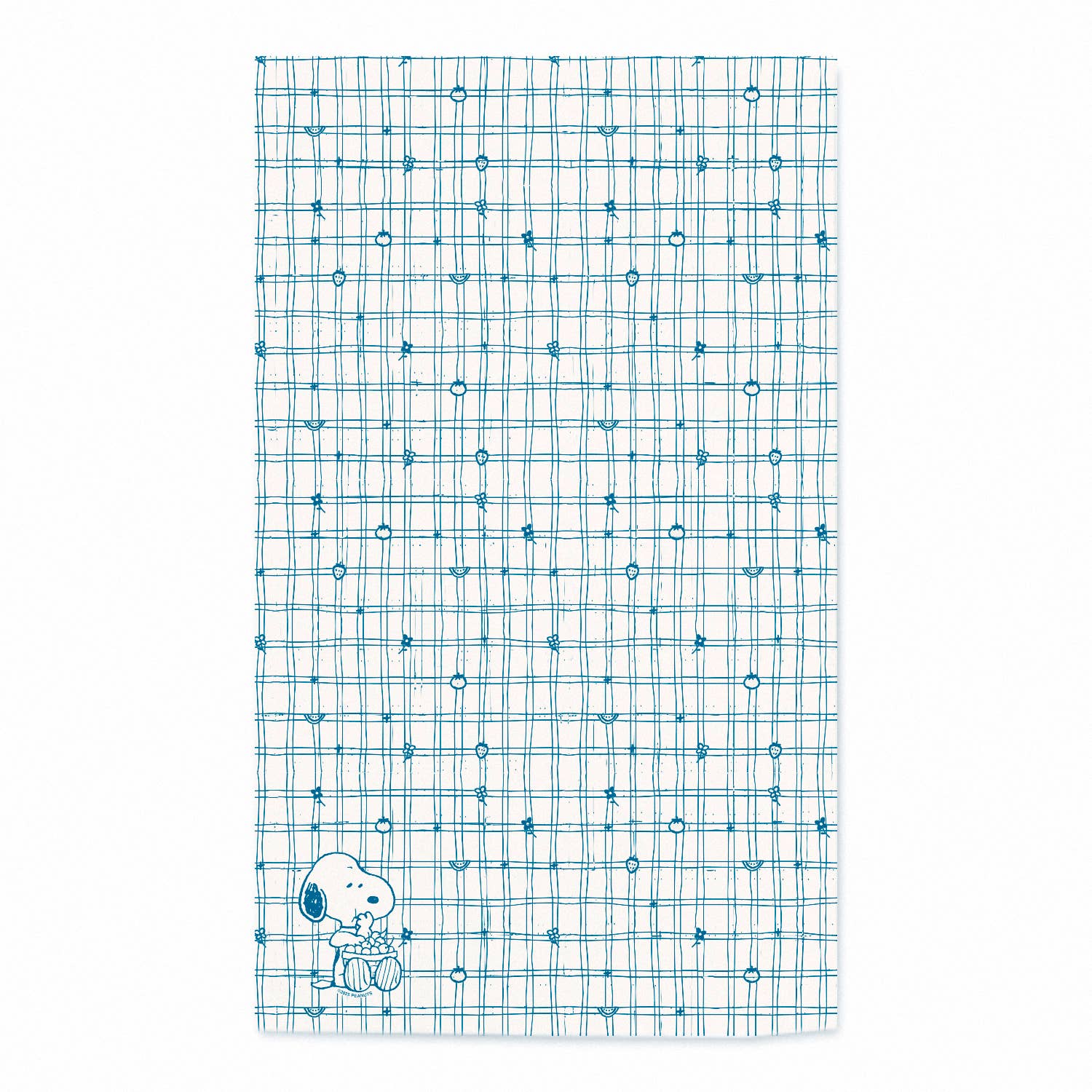 3P4 x Peanuts® - Snoopy Cherry Basket Tea Towel (Blue)