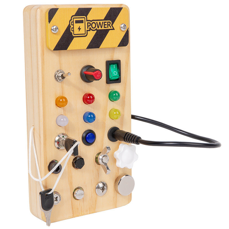 Children's Wooden LED Busy Board Creative Toys