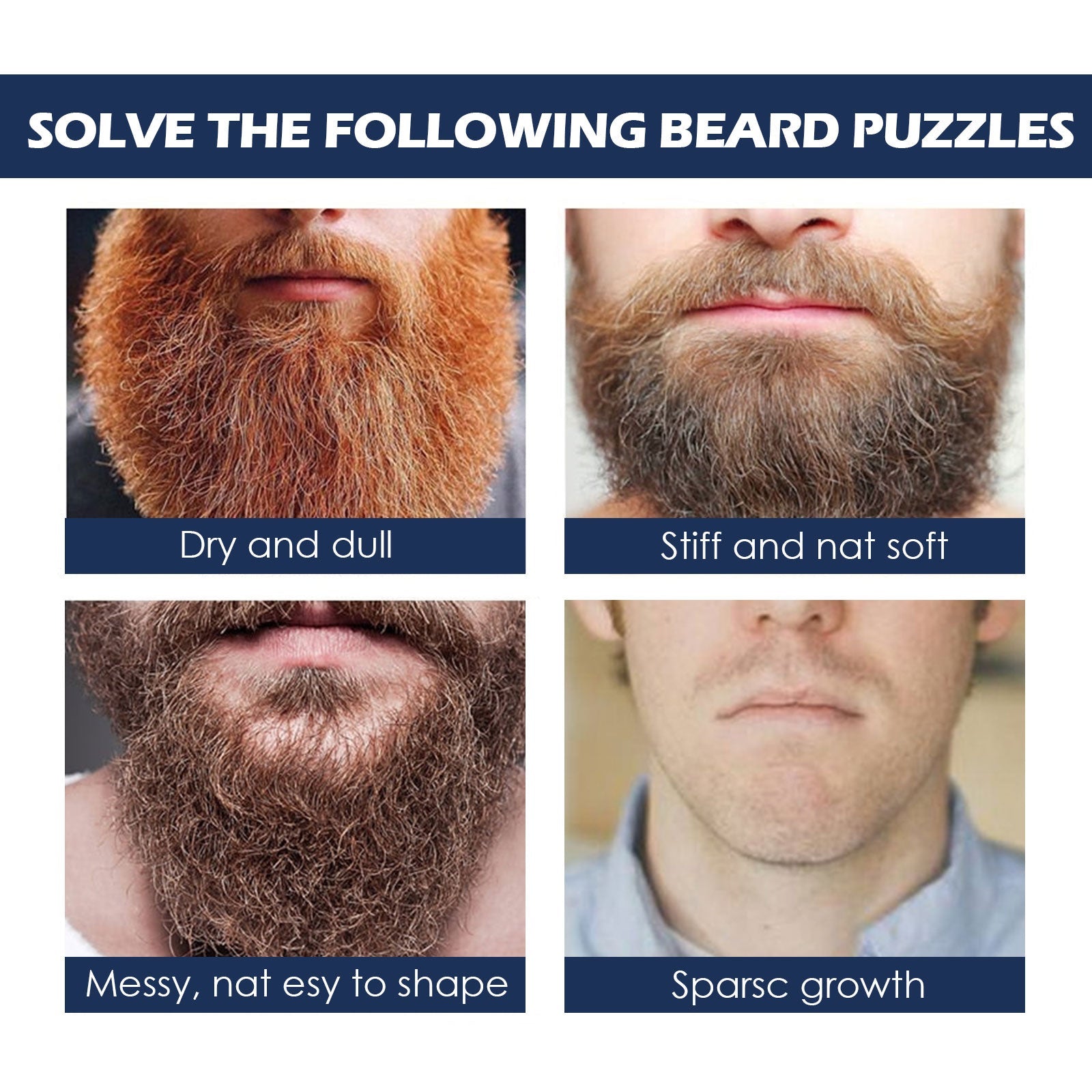 Facial Hair Care Oil Strengthens Root And Moisturizes And Brightens Men's Facial Hair
