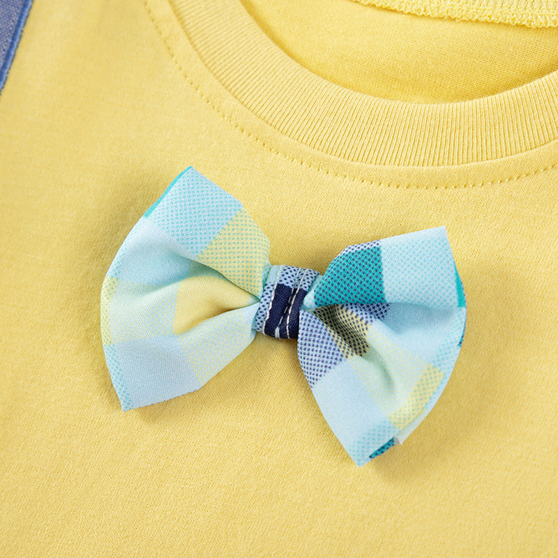Cute Cotton Embroidered Short-Sleeve T-Shirt For Kids