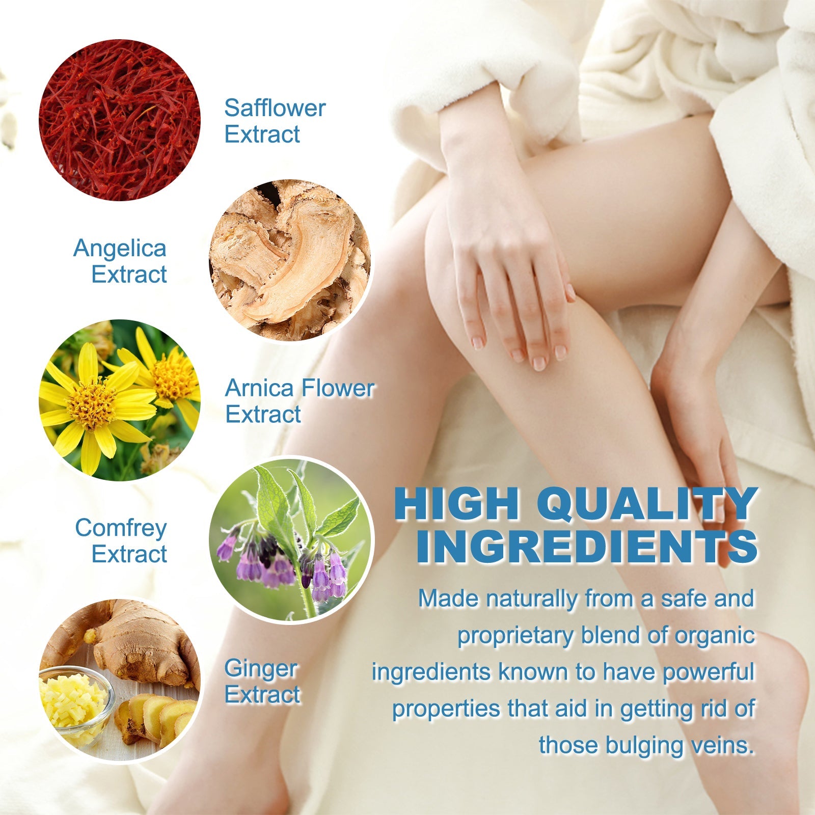 Vein Treatment Spray, Relieve Leg Soreness And Swelling Repair Earthworm Leg Vein Treatment Spray