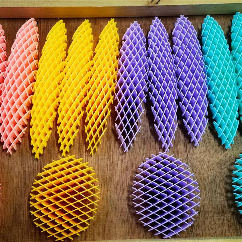 Colorful Worm Squeeze Stretchy Toy Sensory Deformation Plastic Shrapnel Decompression Worm Toy