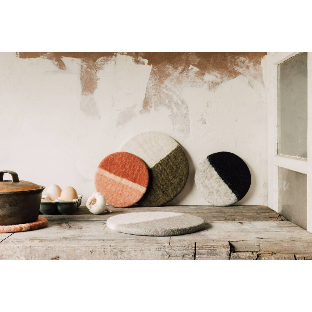 Danica Heirloom - Olive Felted Wool Trivet