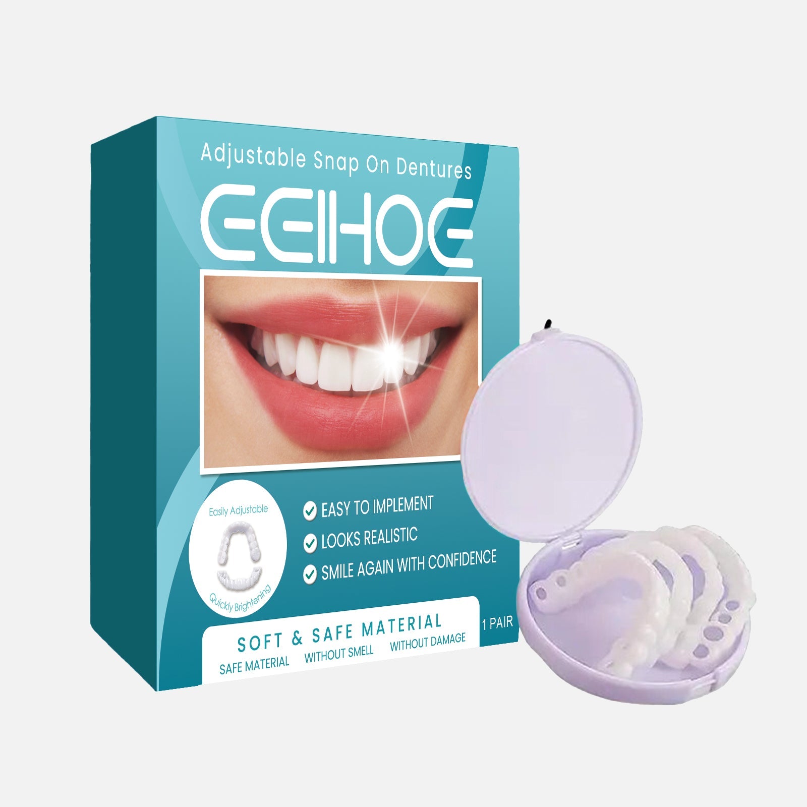Adjustable Buckle Denture, Temporary Fillings Interdental Fillings Orthodontic Denture Kits