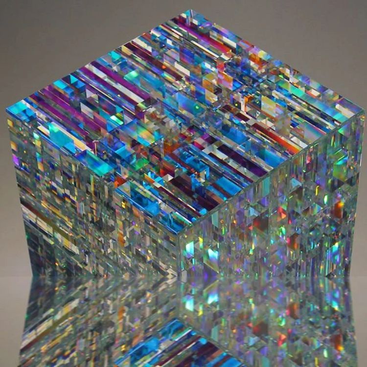 Glass Sculpture Table Furnishing Pieces Of Art Stock