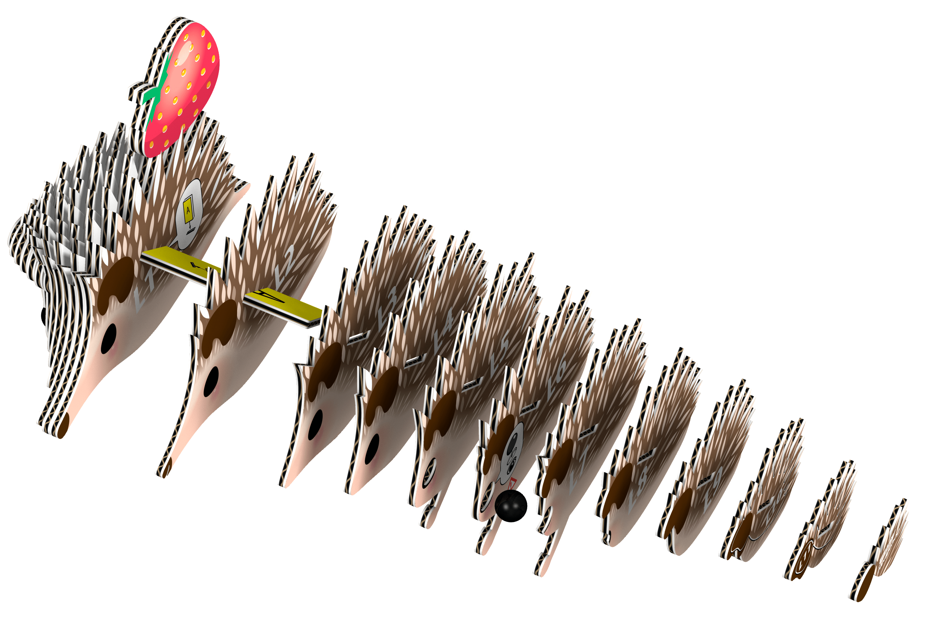 EUGY Hedgehog 3D Puzzle