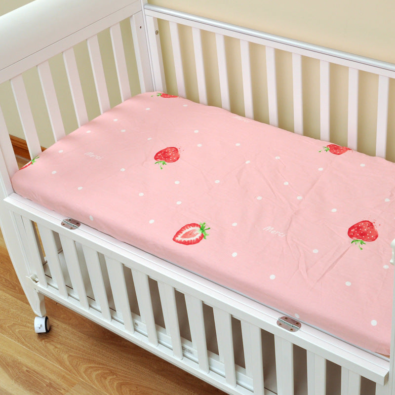 Baby's bed cotton bed sheet baby's mother and baby's products ins children's cartoon bed cover
