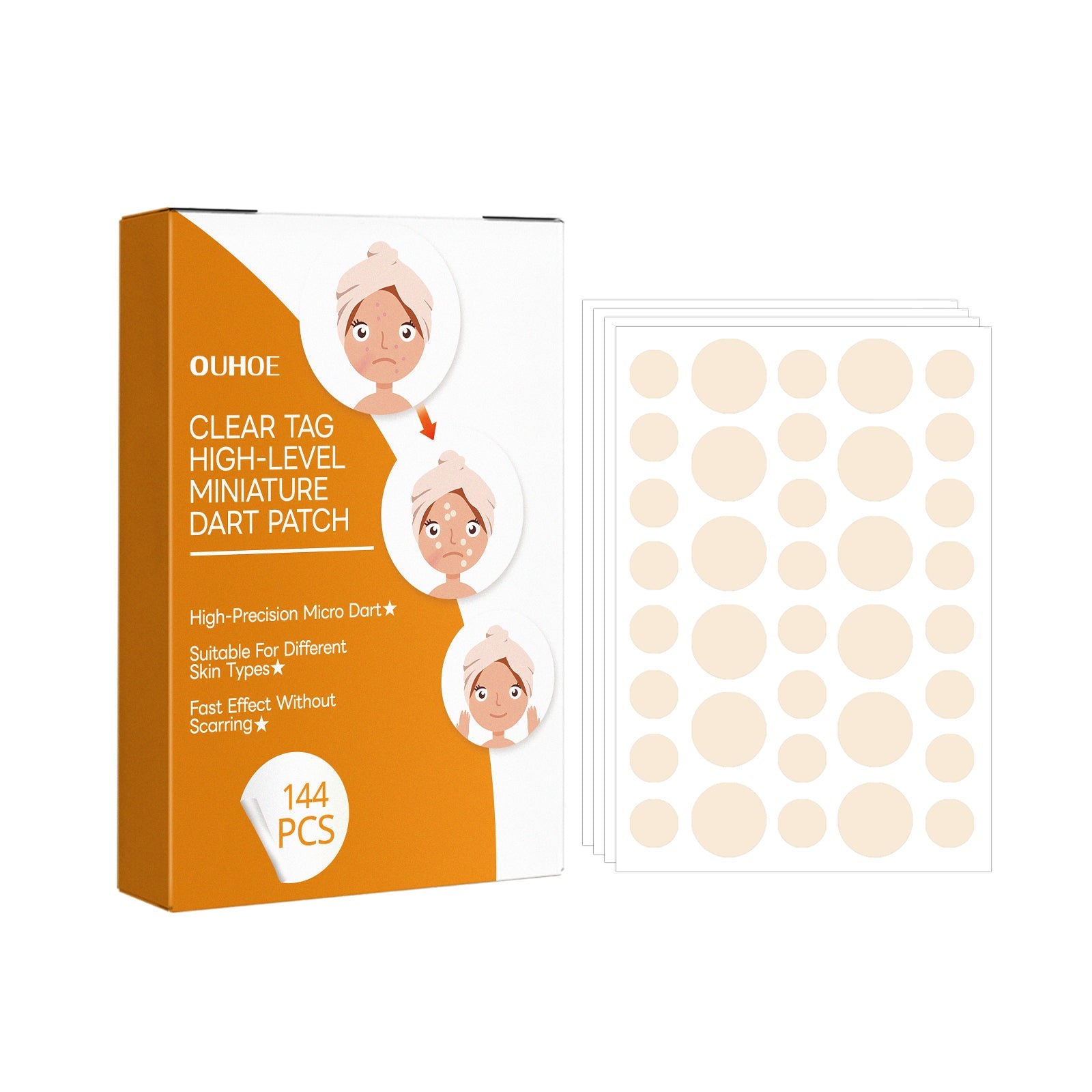 Mole Label Repair Patch, Repair Neck Flesh Grain Filamentary Wart Corns Skin Cleaning Gram Wart Patch