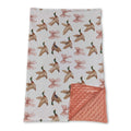 Pink bow duck hunting baby girls blankets