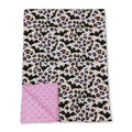 Leopard bat pink baby girls Halloween blanket