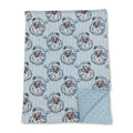 Light blue stripe santa baby girls Christmas blanket