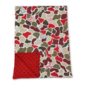 Gingerbread santa camo baby kids Christmas blanket