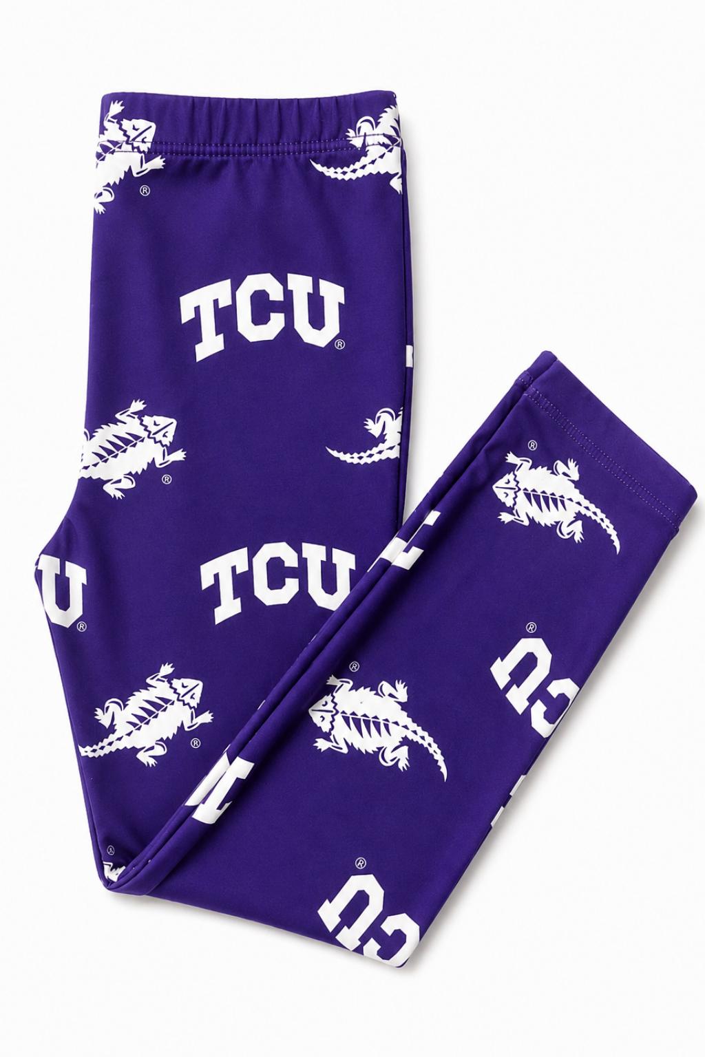 TCU Purple Frog Leggings