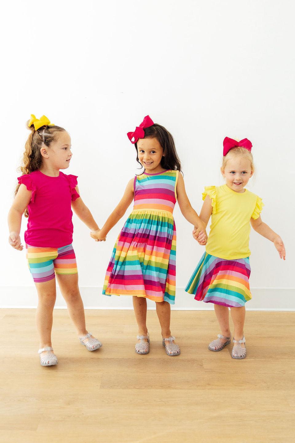 Cheerful Stripes Tank Twirl Dress