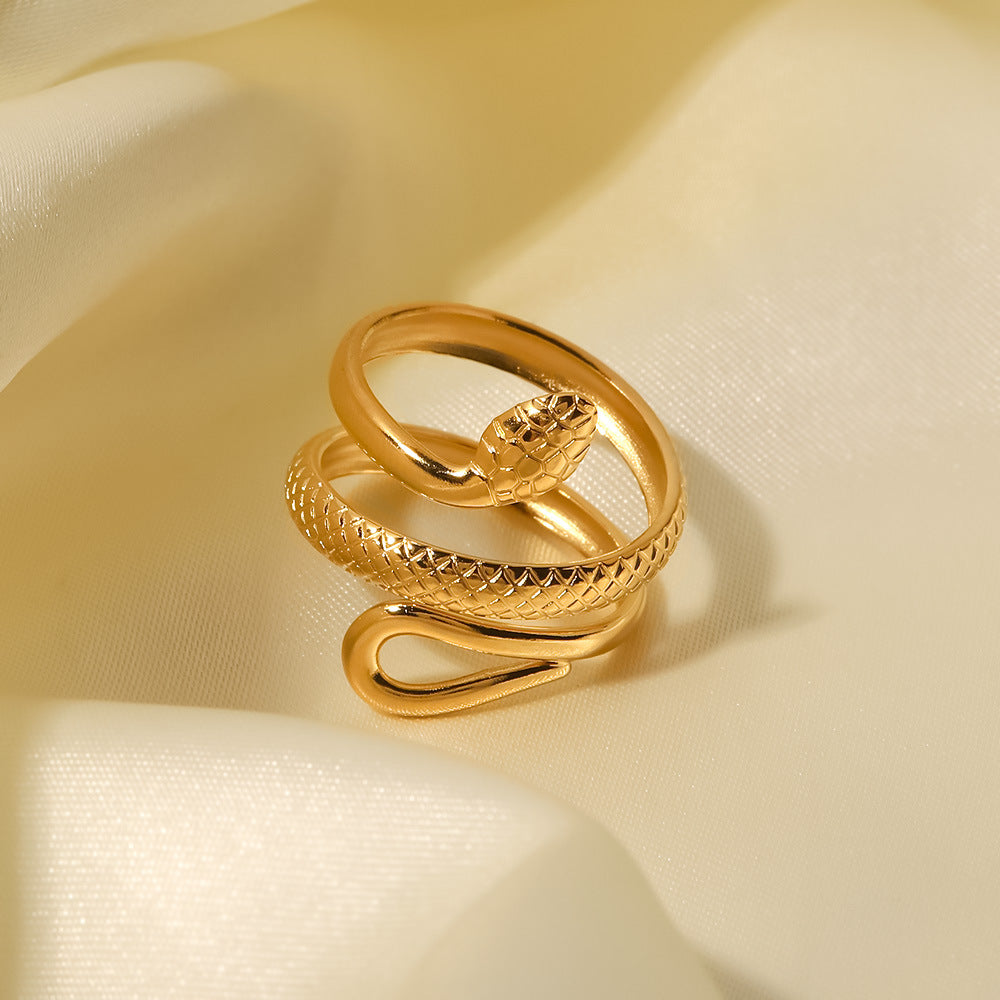 Retro style ring snake shaped ring women's ring fashionable temperament bracelet