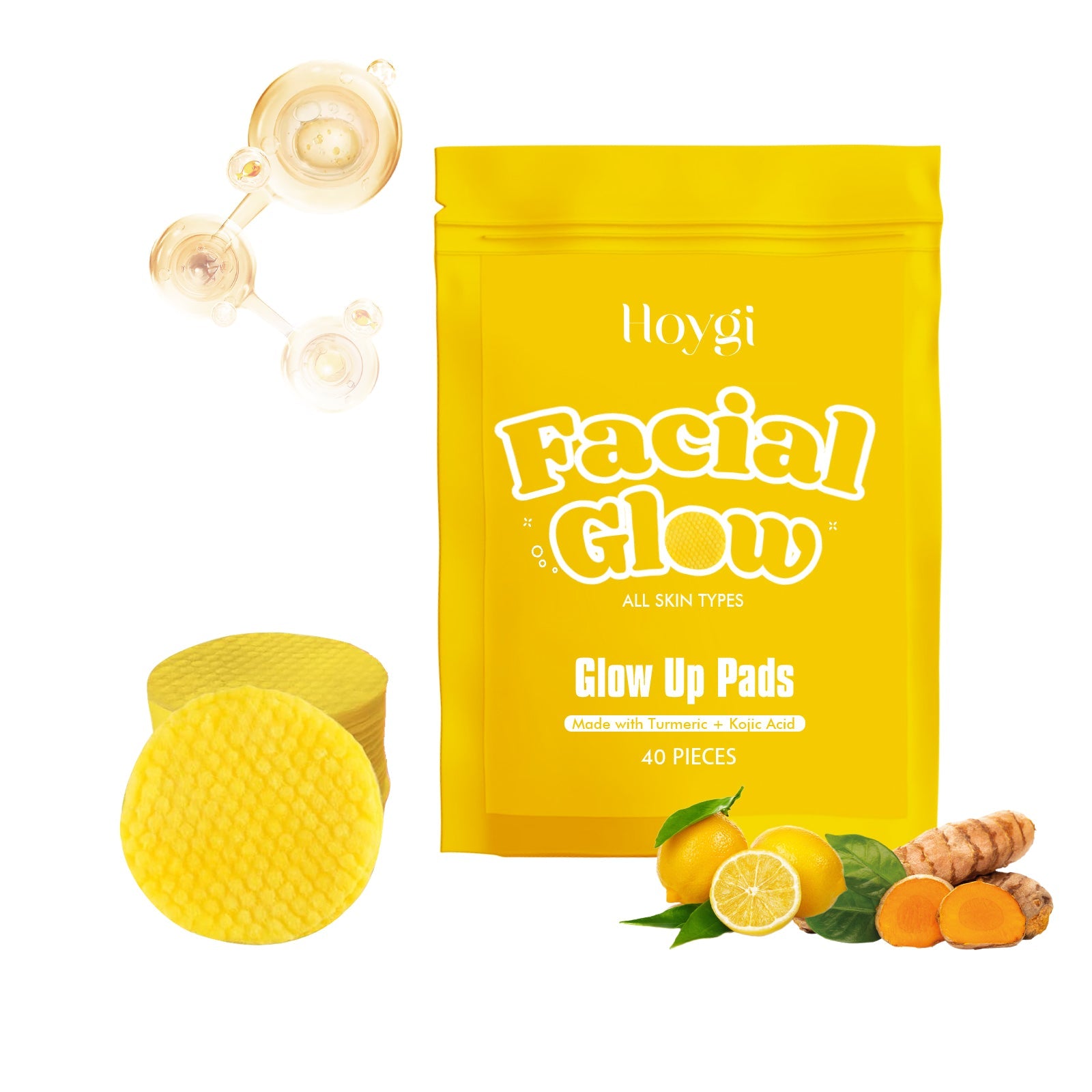 Turmeric Cleansing Pad Gently Cleanses Facial Skin, Improves Dull Skin, Cleanses, Soothes And Nourishes