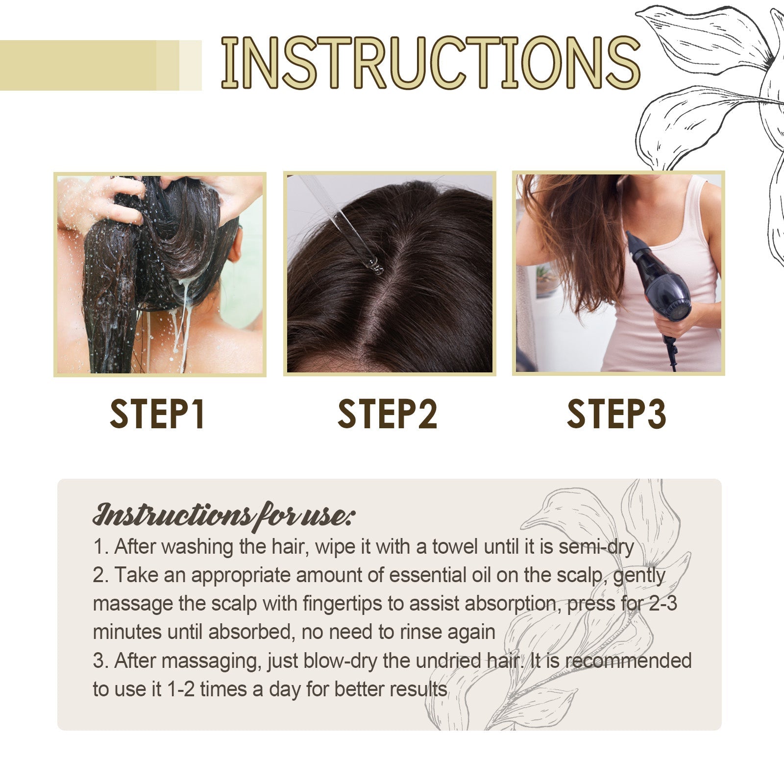 Rosemary Essential Oil For Hair Care, Gentle And Nourishing Hair Care Oil