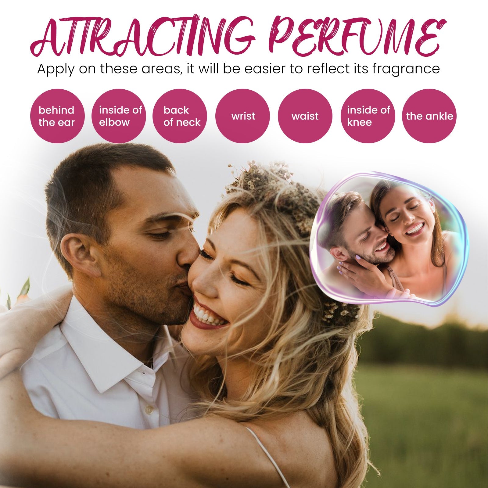 Attracting Perfume, Natural Fresh Light Elegant Lasting Fragrance Mild Not Pungent Date Atmosphere Perfume
