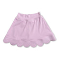 Pink scallop kids girls summer activwear skirt