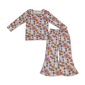 Long sleeves floral ghost top pants girls Halloween outfits