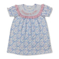 Short sleeves daddy's girl floral bow kids girls dresses