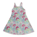 Straps colorful trees kids girls summer athletic dresses