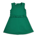 Sleeveless green ruffle kids girls summer athletic dress