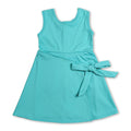 Solid sleeveless bow kids girls athletic dresses